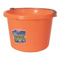 8 Quart Tangerine Orange Molded Rubber-Polyethylene Pail