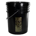 UN Rated Black 5 Gallon Bucket w/Metal Handle & Lid w/Rieke Pour Spout