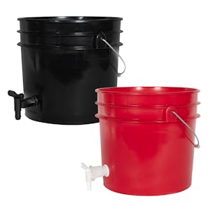 Tamco® Modified Premium 3-1/2 Gallon Round Buckets with Spigots