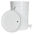 White 6 Gallon Tamco® Fermentation Bucket with Spigot & Lid