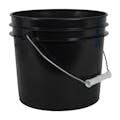 1 Gallon Black HDPE Economy Round Bucket with Wire Bail Handle (Lid sold separately)