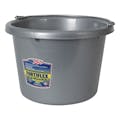 8 Quart Silver Molded Rubber-Polyethylene Pail