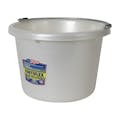 8 Quart Pearl White Molded Rubber-Polyethylene Pail