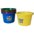 8 Quart Primary Molded Rubber-Polyethylene Pails - Pack of 4 (Yellow, Green, Red & Blue)