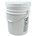 UN Rated White 5 Gallon Bucket w/Metal Handle & Lid w/Rieke Pour Spout