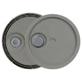 3-1/2 to 5-1/4 Gallon Gray HDPE Economy Round Bucket Lid with Pour Spout