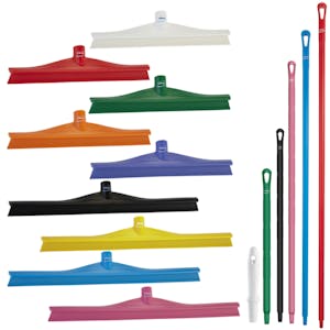 Vikan® Color-Coded Ultra Hygiene Squeegees with Single Blade & Handles