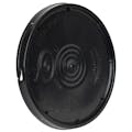 2 Gallon Black HDPE Round Bucket Lid with Tamper-Evident Tear Tab