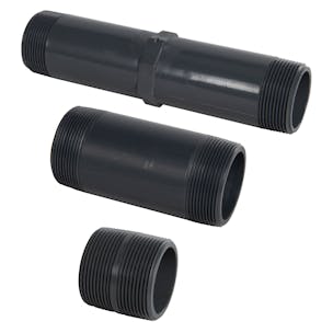 PVC Schedule 80 Threaded Pipe Nipples