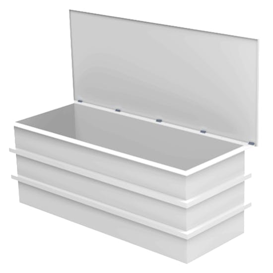 Fiberglass Square & Rectangular Ribbed Open Top Tanks