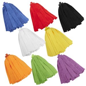 Vikan® Color-Coded Microfiber Socket Replacement Mop Heads