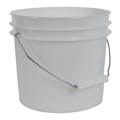 1 Gallon Natural HDPE Economy Round Bucket with Wire Bail Handle (Lid sold separately)
