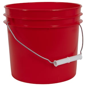 1 Gallon HDPE Round Buckets with Wire Bail & Lids