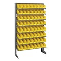 Economy Single-Sided Pick Rack Sloped Shelving Systems with 64 Yellow Bins