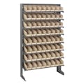 Economy Single-Sided Pick Rack Sloped Shelving Systems with 64 Ivory Bins