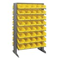 Economy Double-Sided Sloped Shelving System with 80 Yellow Bins