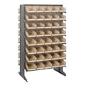 Economy Double-Sided Sloped Shelving System with 80 Ivory Bins