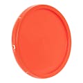 2 Gallon Orange HDPE Economy Round Bucket Lid with Tear Tab