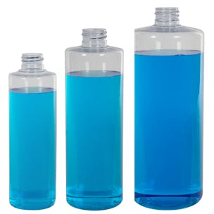 Clear PVC Cylindrical Bottles