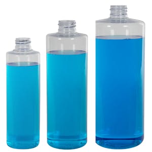 Clear PVC Cylindrical Bottles