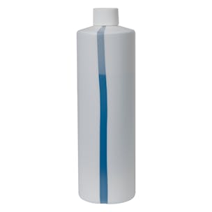 HDPE Easy-View Stripe Cylindrical Bottles with Plain Caps