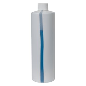 HDPE Easy-View Stripe Cylindrical Bottles with Plain Caps