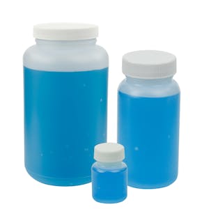 Wide Mouth Round Natural HDPE Jars with Plain Caps