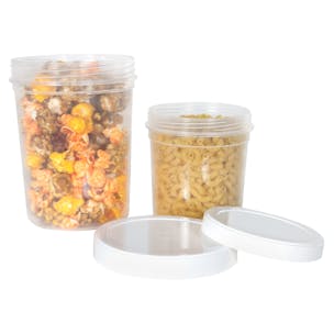 Clarified Polypropylene Tapered Tubs & Caps
