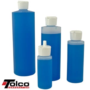 HDPE Cylinder Bottles with Flip-Top Dispensing Caps