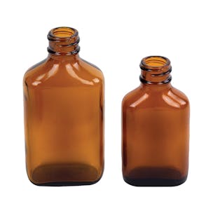 Rockefeller Century Oval Amber Glass Bottles