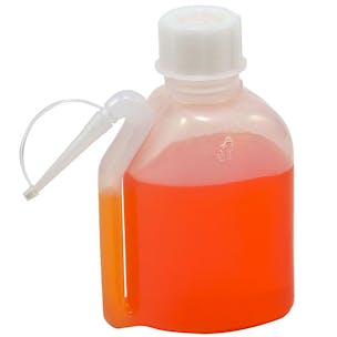Kartell® Oblong Wash Bottles with Spouts & Tip Caps