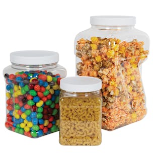Pinch Grip-It Jars with Plain Caps