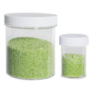 Clear Polystyrene Straight-Sided Jars with Plain Caps