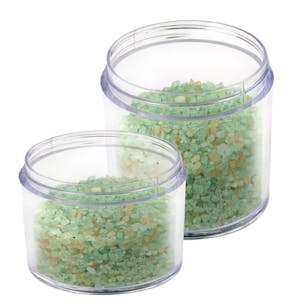 Clear Polystyrene Straight-Sided Thick-Walled Round Jars