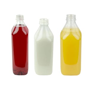 PET Square Beverage Bottles with DBJ Neck