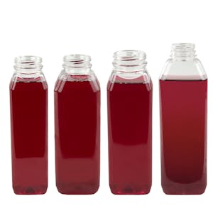 WH Square PET Beverage Bottles with DBJ Neck