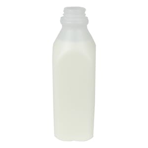 Tall Square HDPE 32 oz. Dairy Bottle with DBJ Neck