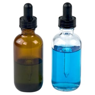 Round Glass Bottles with Dropper Caps