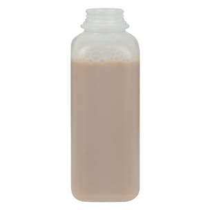16 oz. HDPE Square Bottles with DBJ Neck