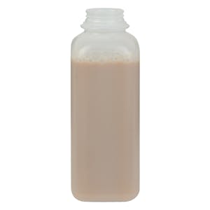 16 oz. HDPE Square Bottles with DBJ Neck