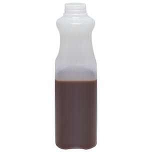 Tall Square HDPE 32 oz. Beverage Bottle with SSJ Neck