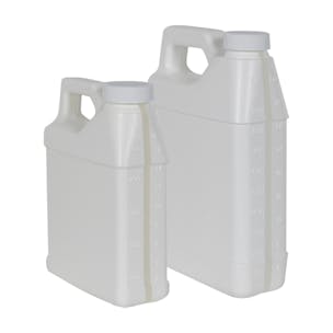 F-Style Jugs with Window Strips & Plain Caps