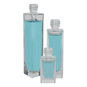 Tall Slim Square Glass Bottles