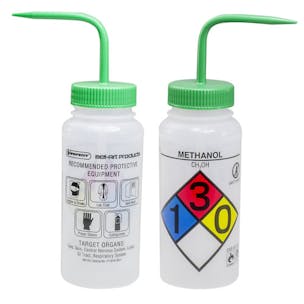 Scienceware® Safety Vented & Labeled 4-Color Wide Mouth Wash Bottle