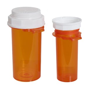 Push-Tab Vials with Reversible Cap