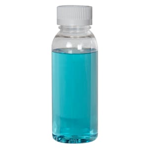 PET High Clarity Cosmo Round Bottles with CRC Caps