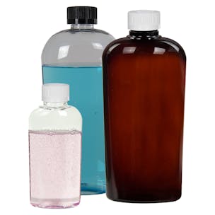 Vale & Cosmo High Clarity Oval Bottles with CRC Caps
