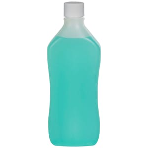 Pinch Waist Oval Bottle with Plain Cap