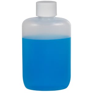 Oval HDPE Bottles with Plain Caps