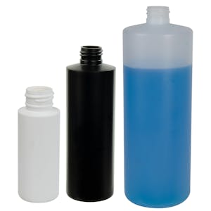HDPE Cylindrical Sample Bottles